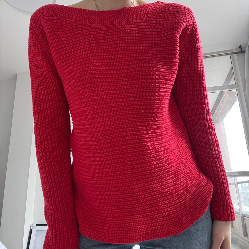 Sandwich 100% Cotton Red Sweater